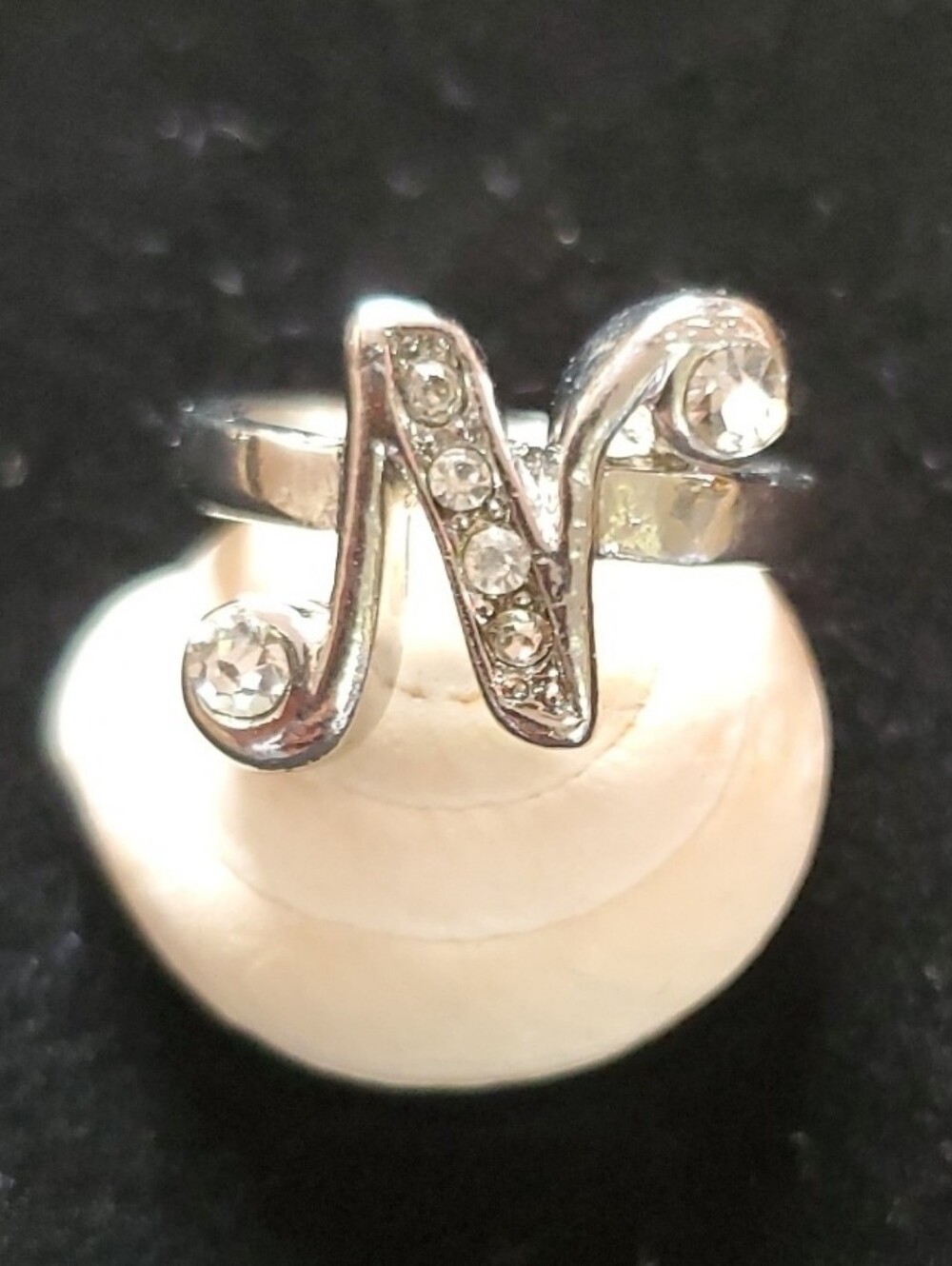 Silver-Tone Crystal Accent Women's Ring